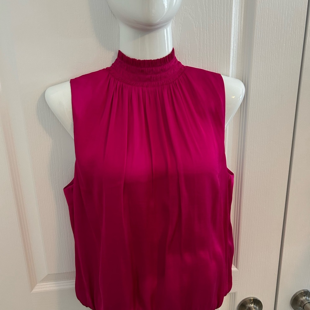 Banana Republic Vibrant Pink Sleeveless Blouse